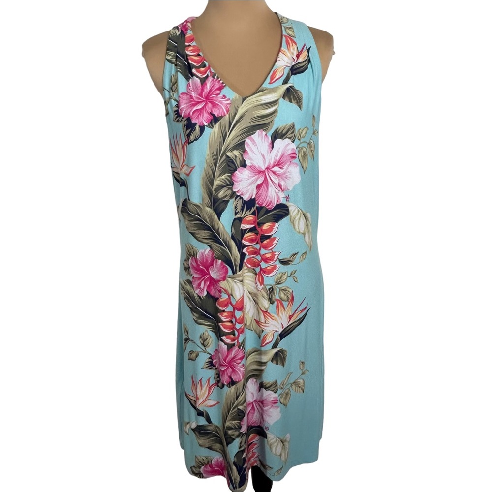 Tommy Bahama Turquoise Floral Halter Dress - Picture 5 of 10